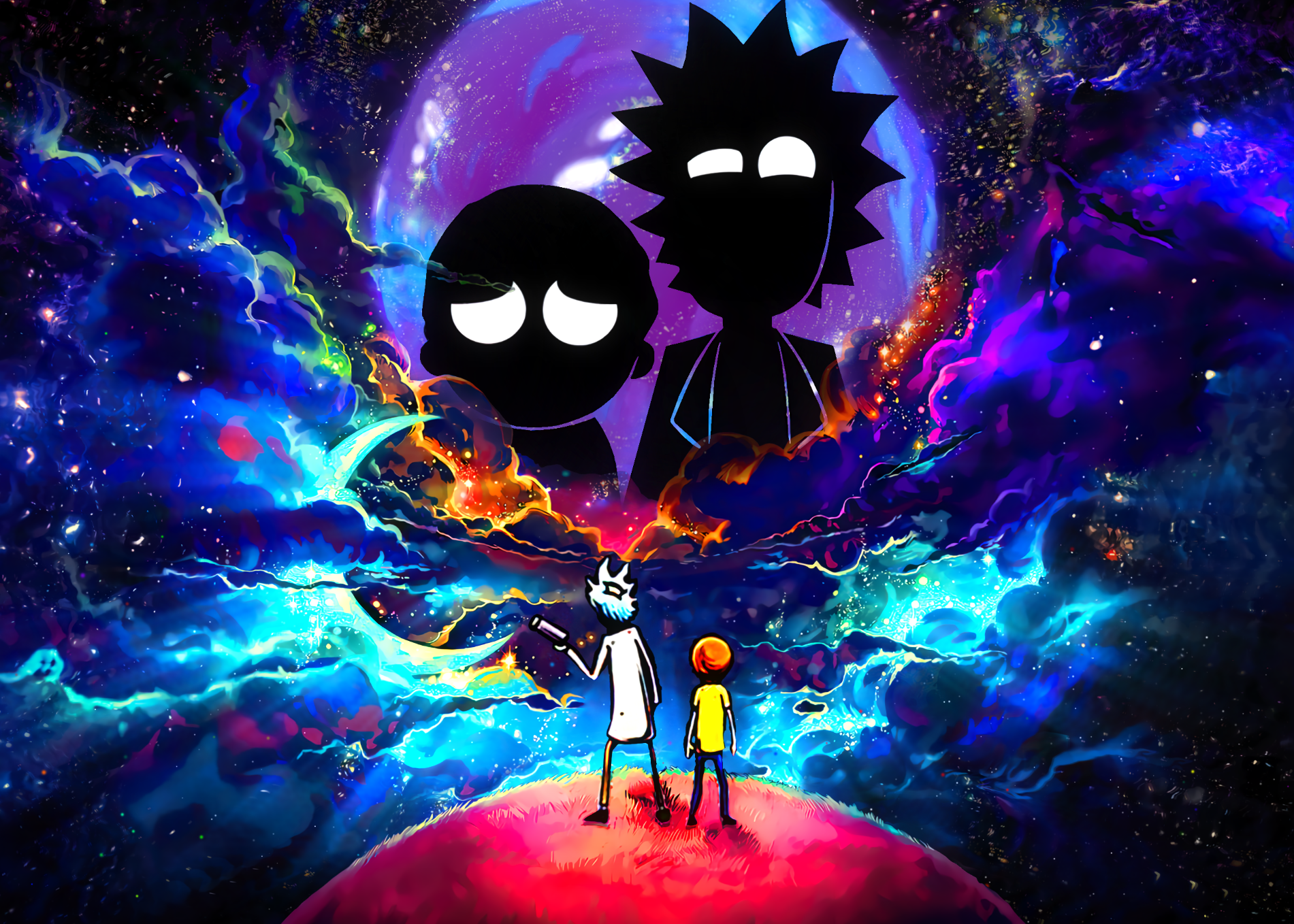 Metalický obraz se jménem - Rick a Morty