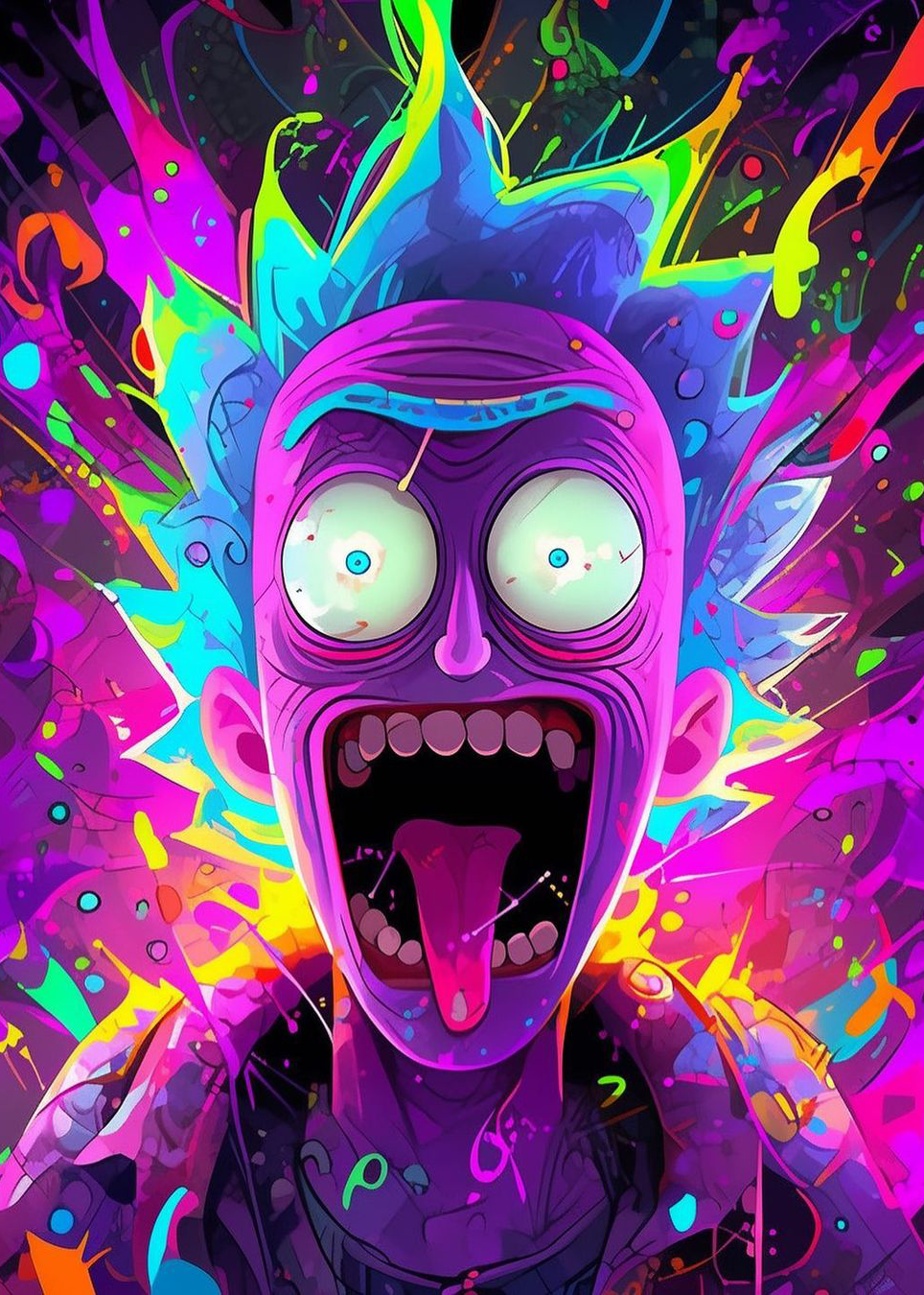 Hliníkový obraz na zdi - Rick a Morty