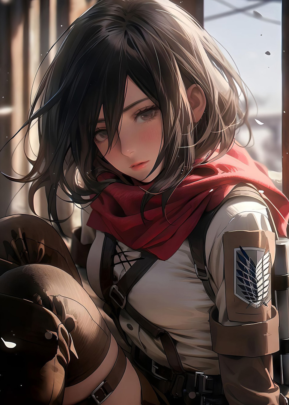 Moderní obraz z kovu - Mikasa Ackerman