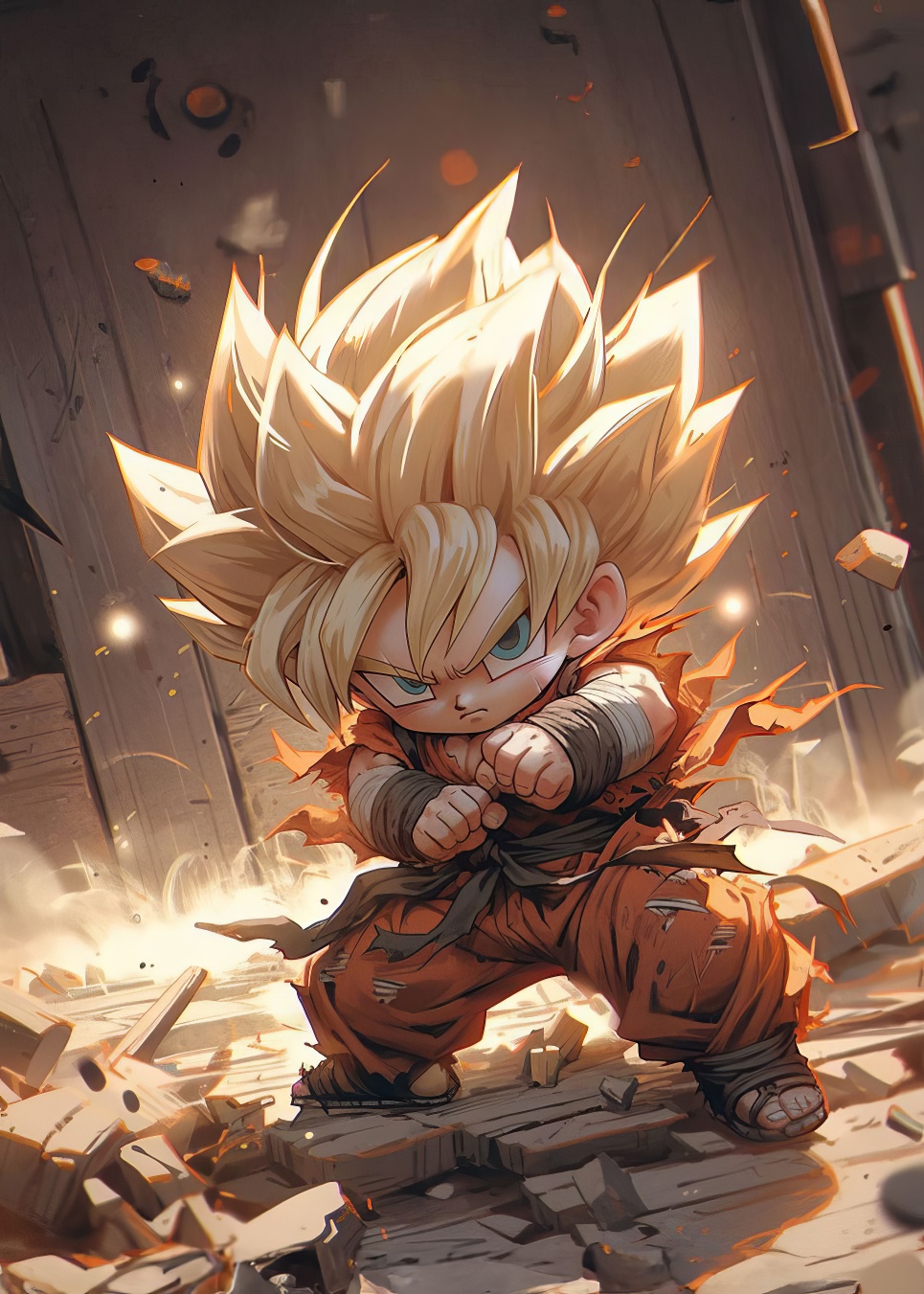 Tisk metalického obrazu s designem Goku