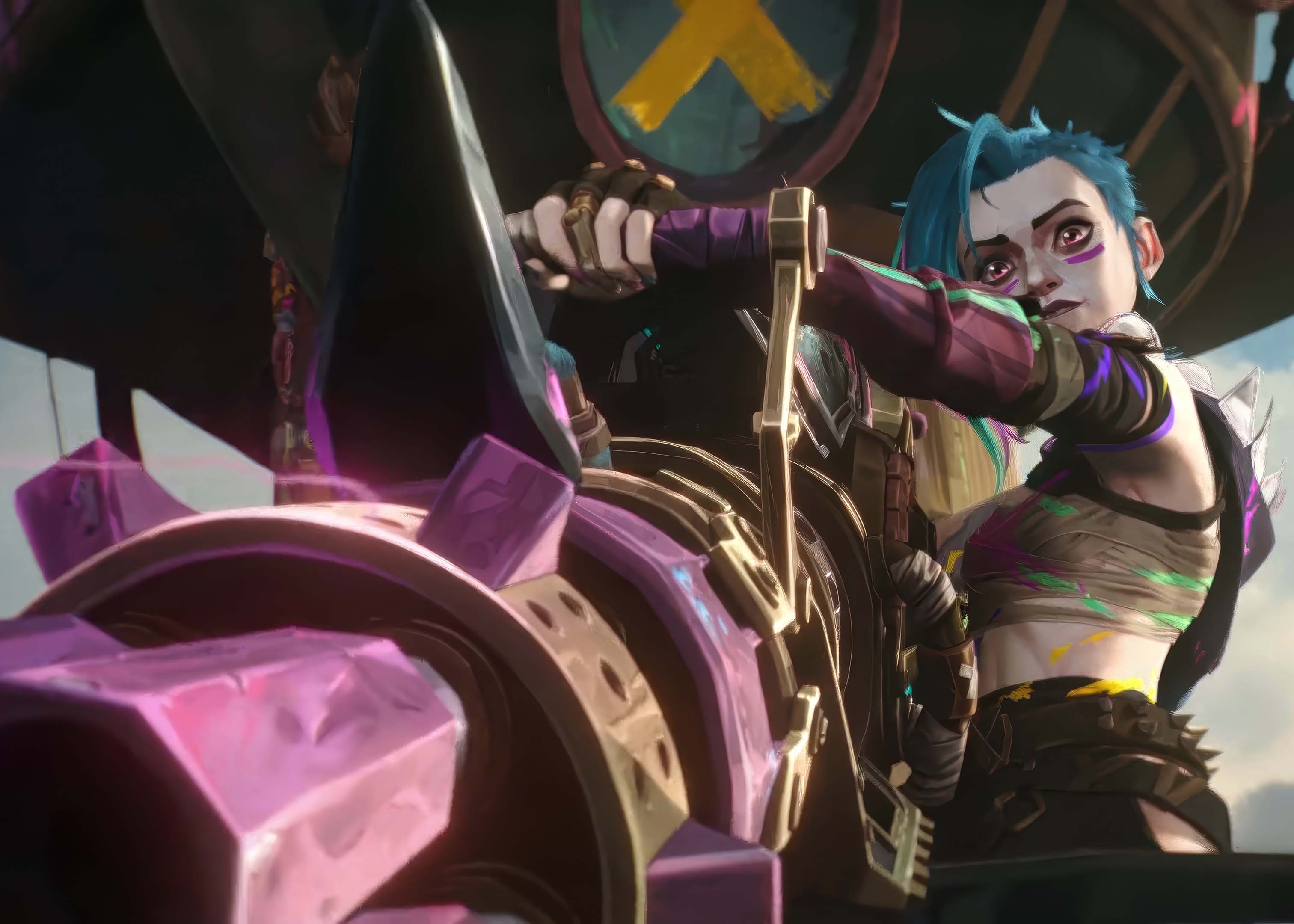 Moderní obraz z kovu - Jinx