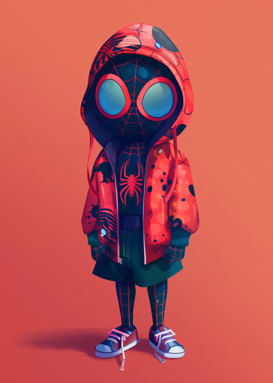 Kovové umělecké dílo na stěnu - Spider-man