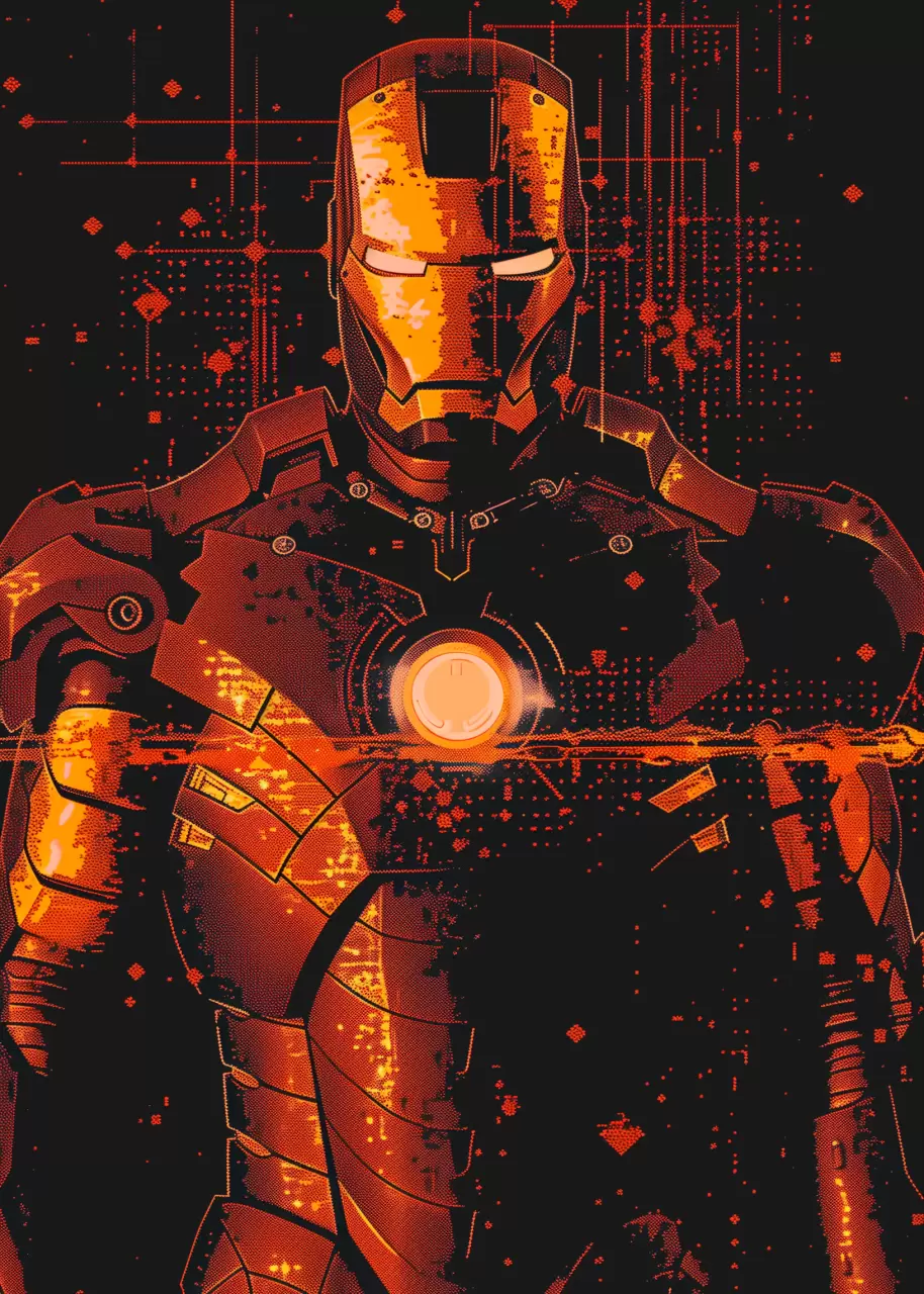 Metalický obraz se jménem - Iron man