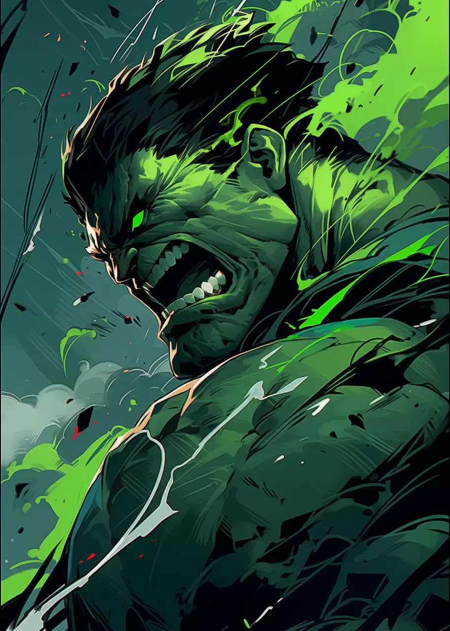 Obraz na broušeném hliníku - Hulk