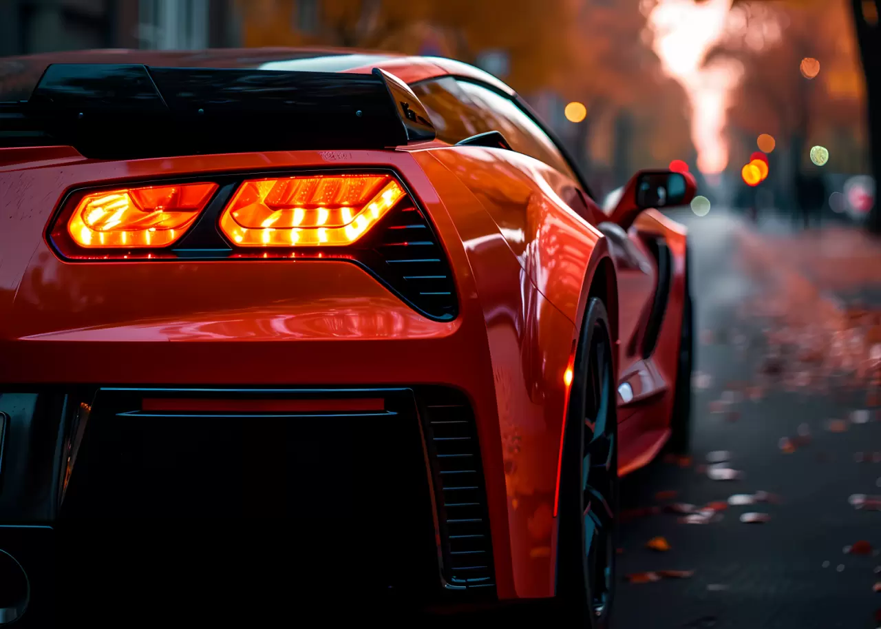 Lesklý obraz z kovu - Chevrolete Corvette