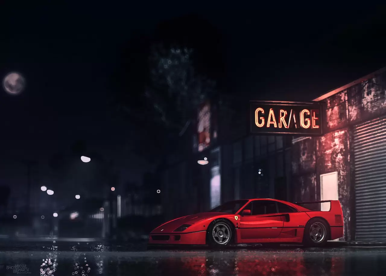 Obraz na broušeném hliníku - Ferrari F40