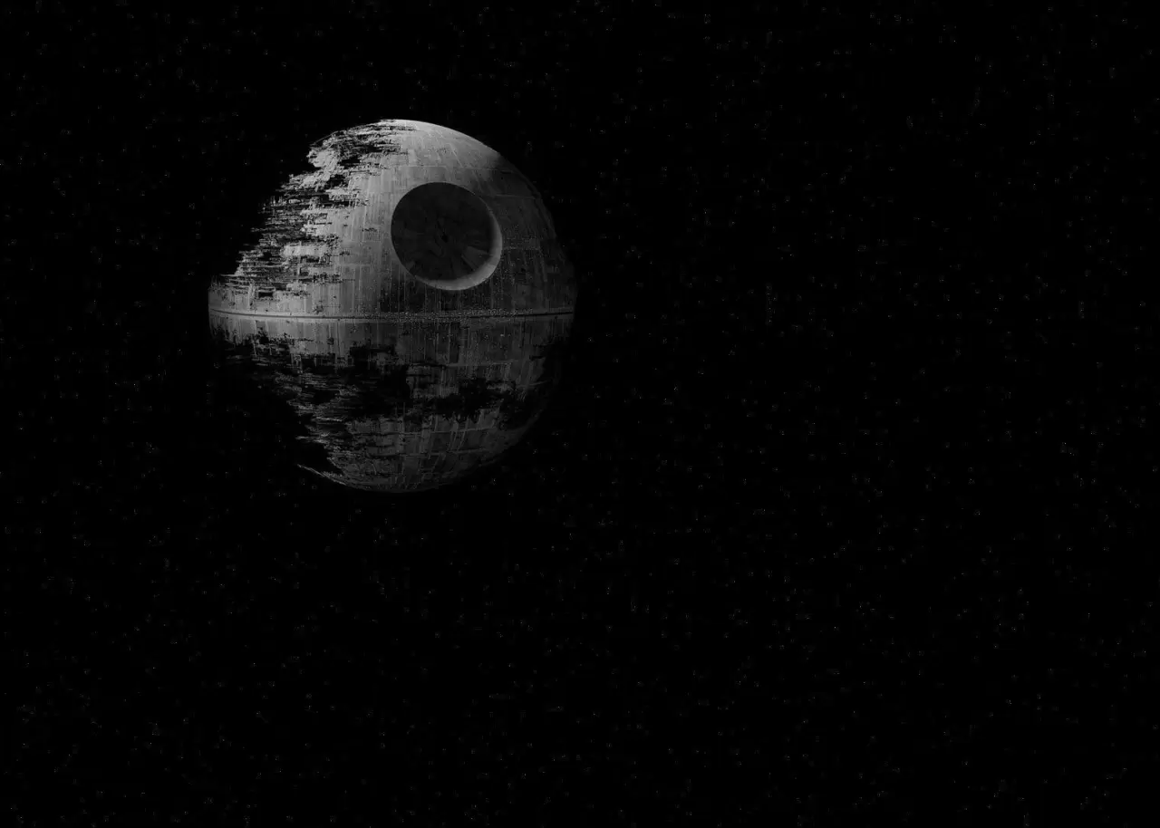 Moderní kovový obraz - Hvězda Smrti